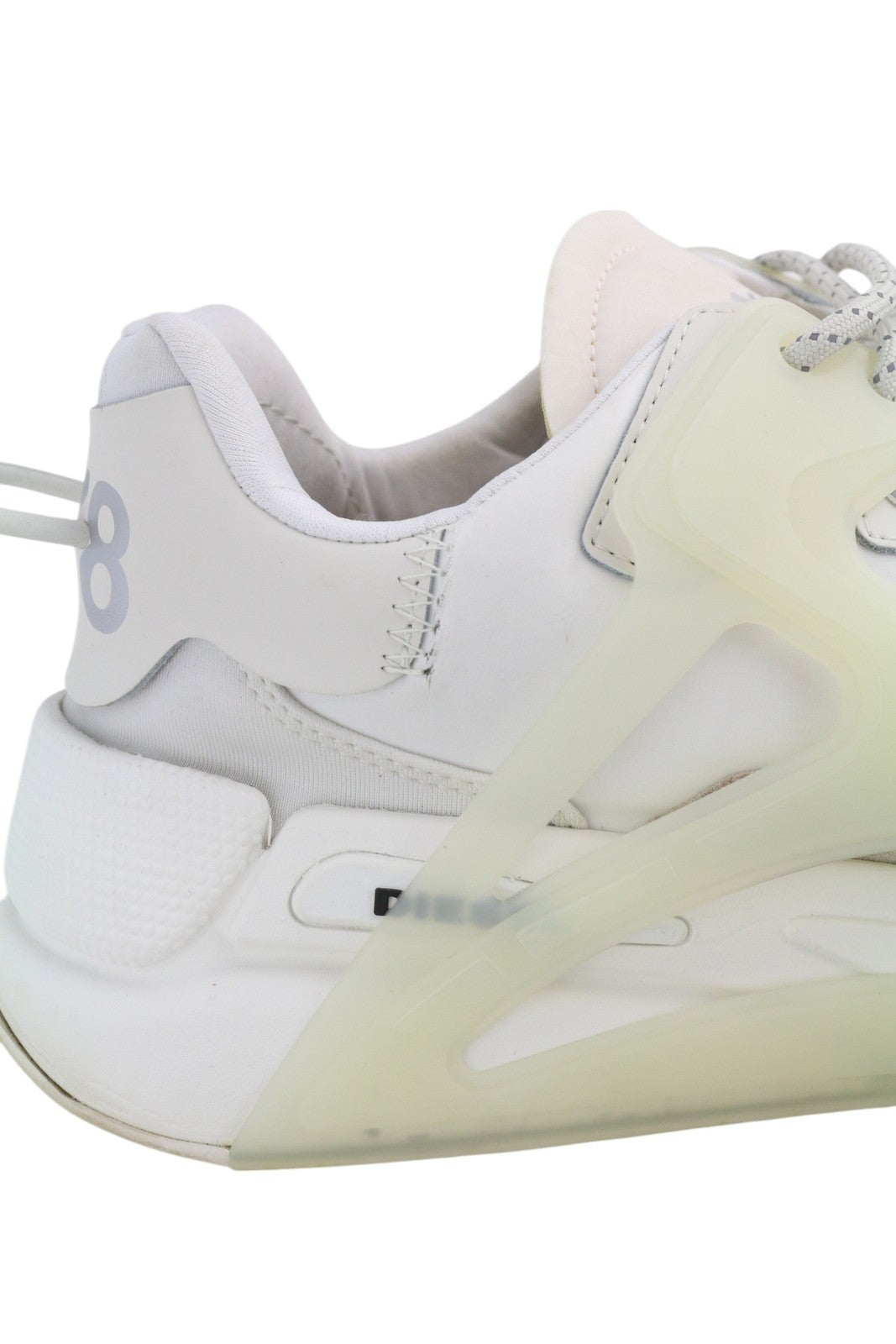 DIESEL S-Serendipity Mask Mens Sneakers EU44.5 White Almond Toe Low Top RRP€200