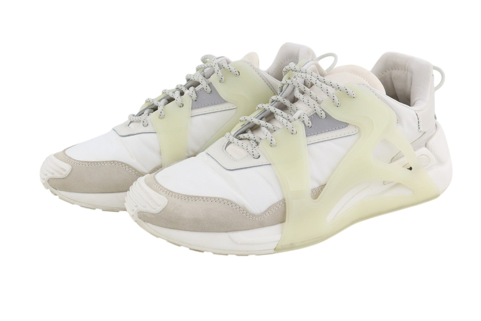 DIESEL S-Serendipity Mask Mens Sneakers EU44.5 White Almond Toe Low Top RRP€200