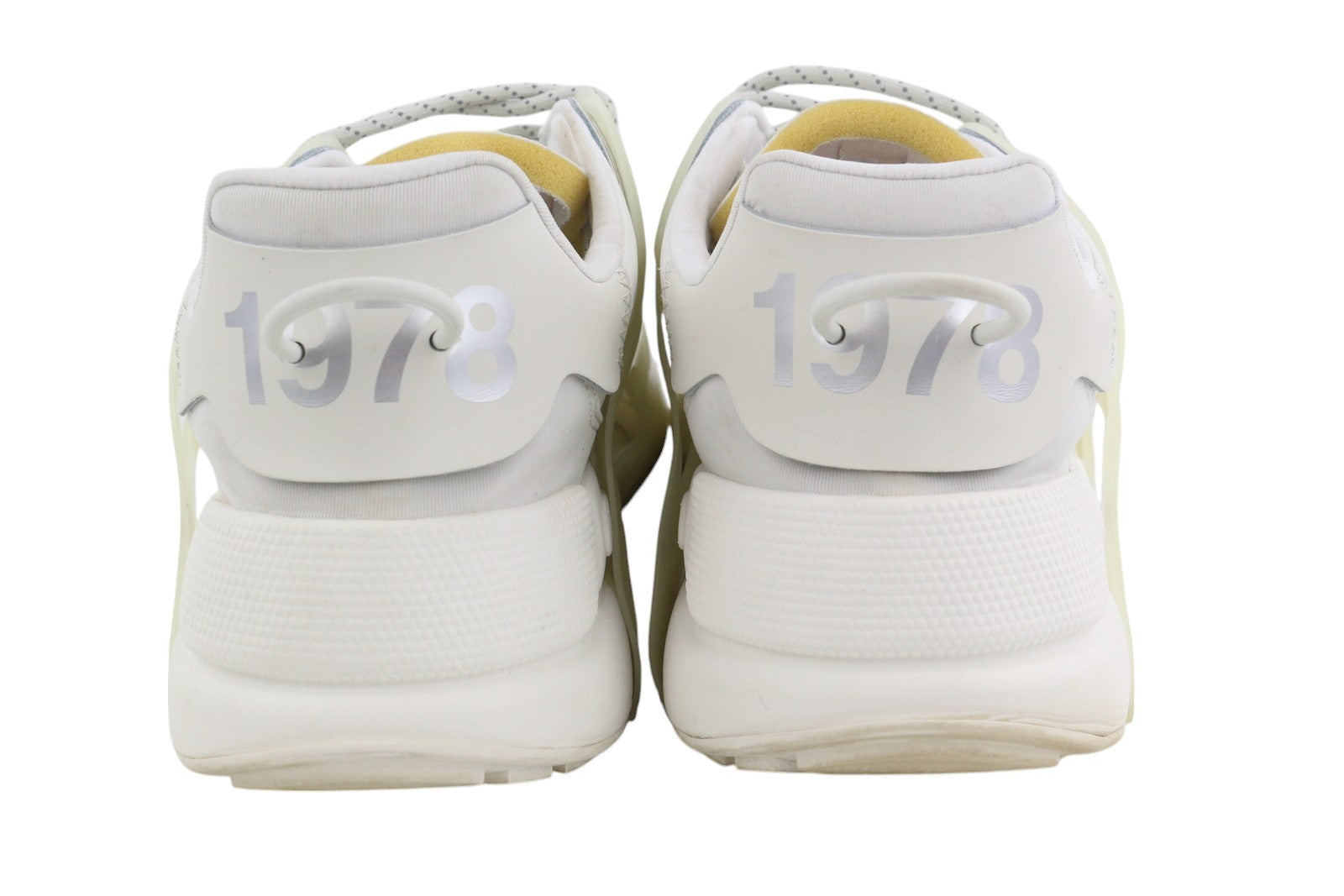 DIESEL S-Serendipity Mask Mens Sneakers EU44.5 White Almond Toe Low Top RRP€200