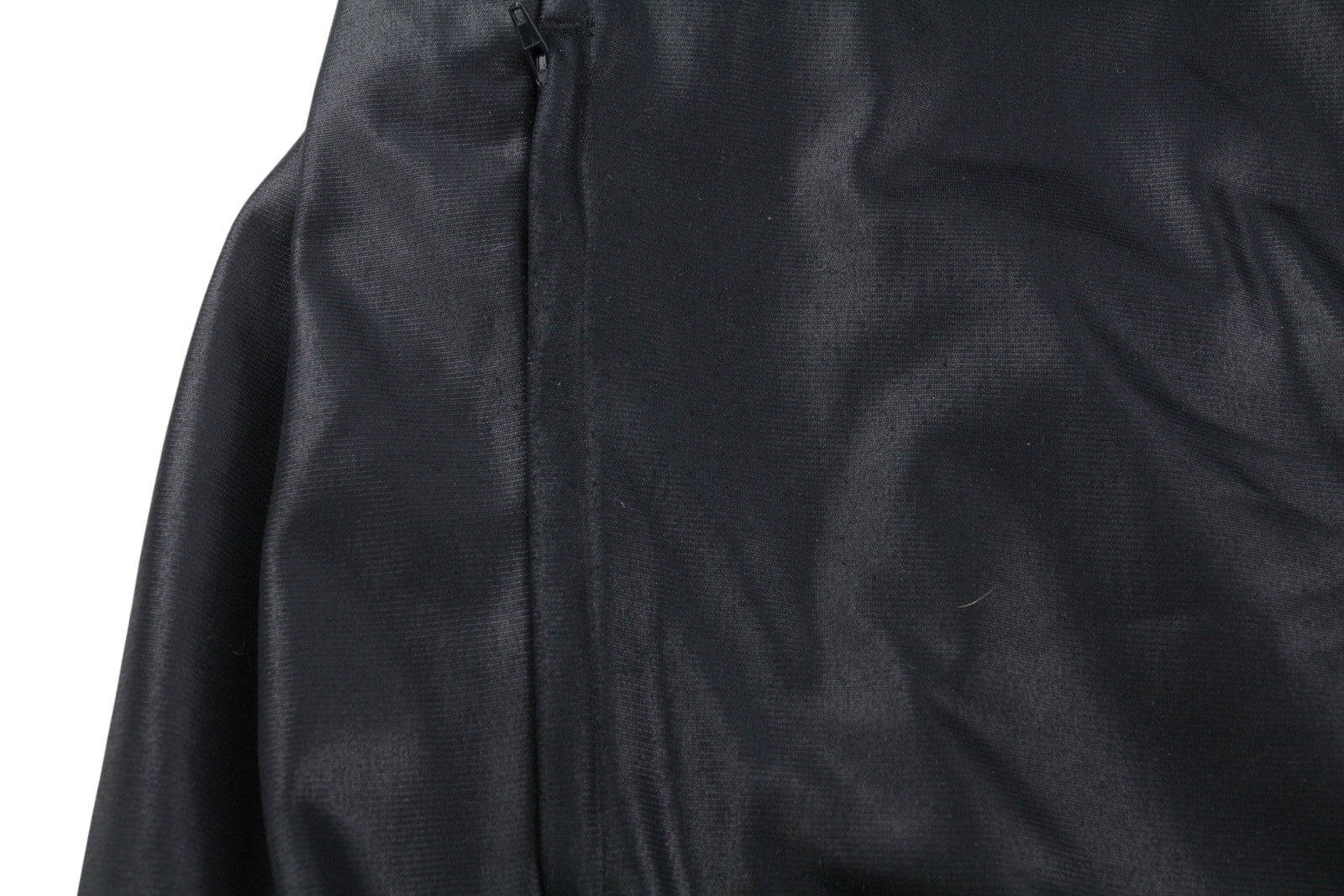 ADIDAS Chile62 Men Sweatshirt XL Black Full Zip Shiny Look High Neck Long Sleeve