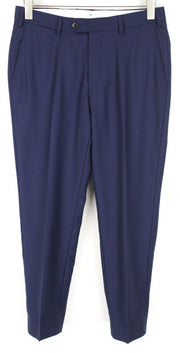 SUITSUPPLY Brescia Men's Trousers UK34S Lined Pleated Blue Wool Classic Formal