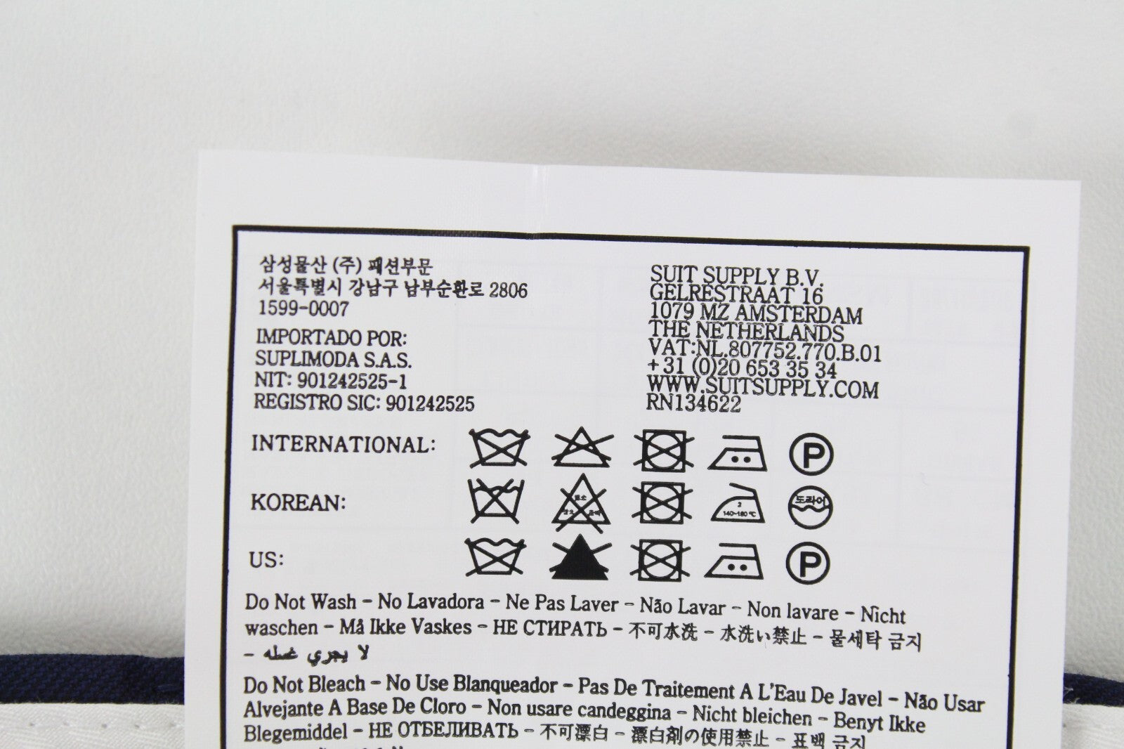 SUITSUPPLY Brescia Men's Trousers UK34S Lined Pleated Blue Wool Classic Formal