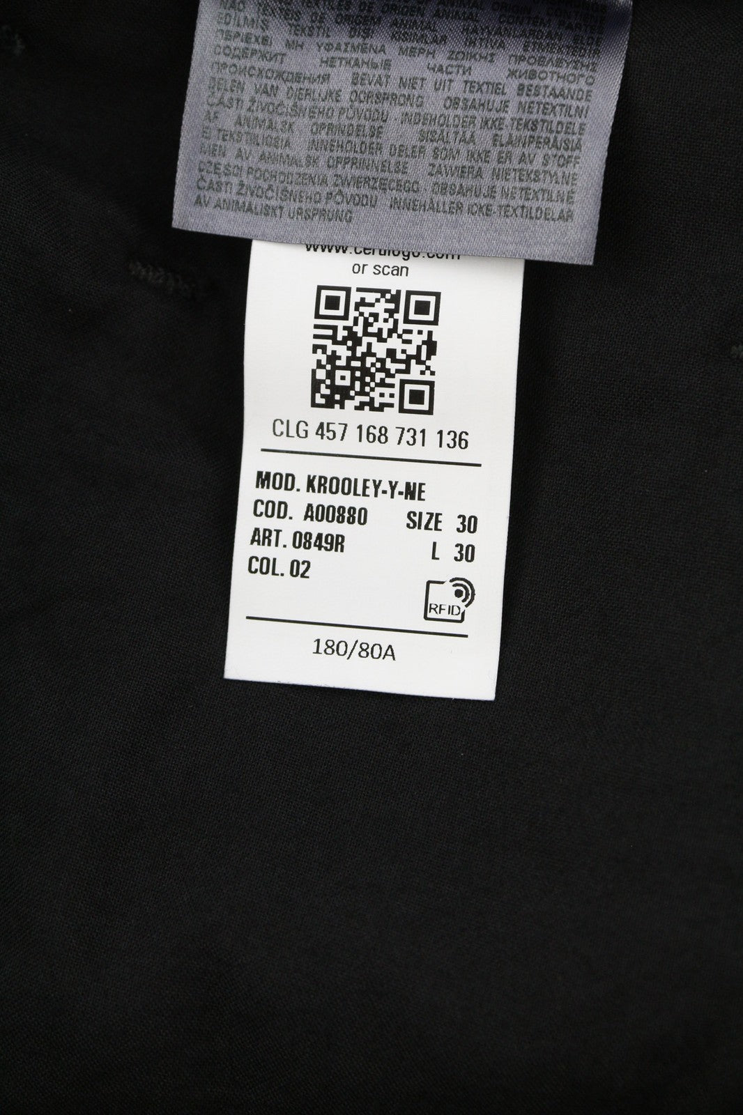 DIESEL Krooley Jogg 0849R Mens Jeans W30/L30 Tapered Coated Black RRP€250