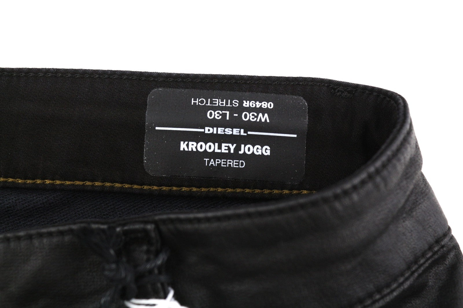 DIESEL Krooley Jogg 0849R Mens Jeans W30/L30 Tapered Coated Black RRP€250