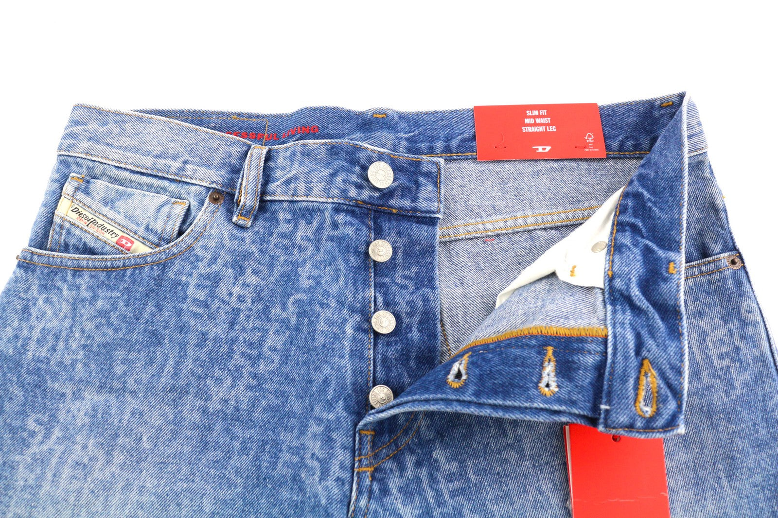 DIESEL 1995 007F5 Mens Jeans W33/L30 Slim  Mid Waist Straight Leg RRP€250