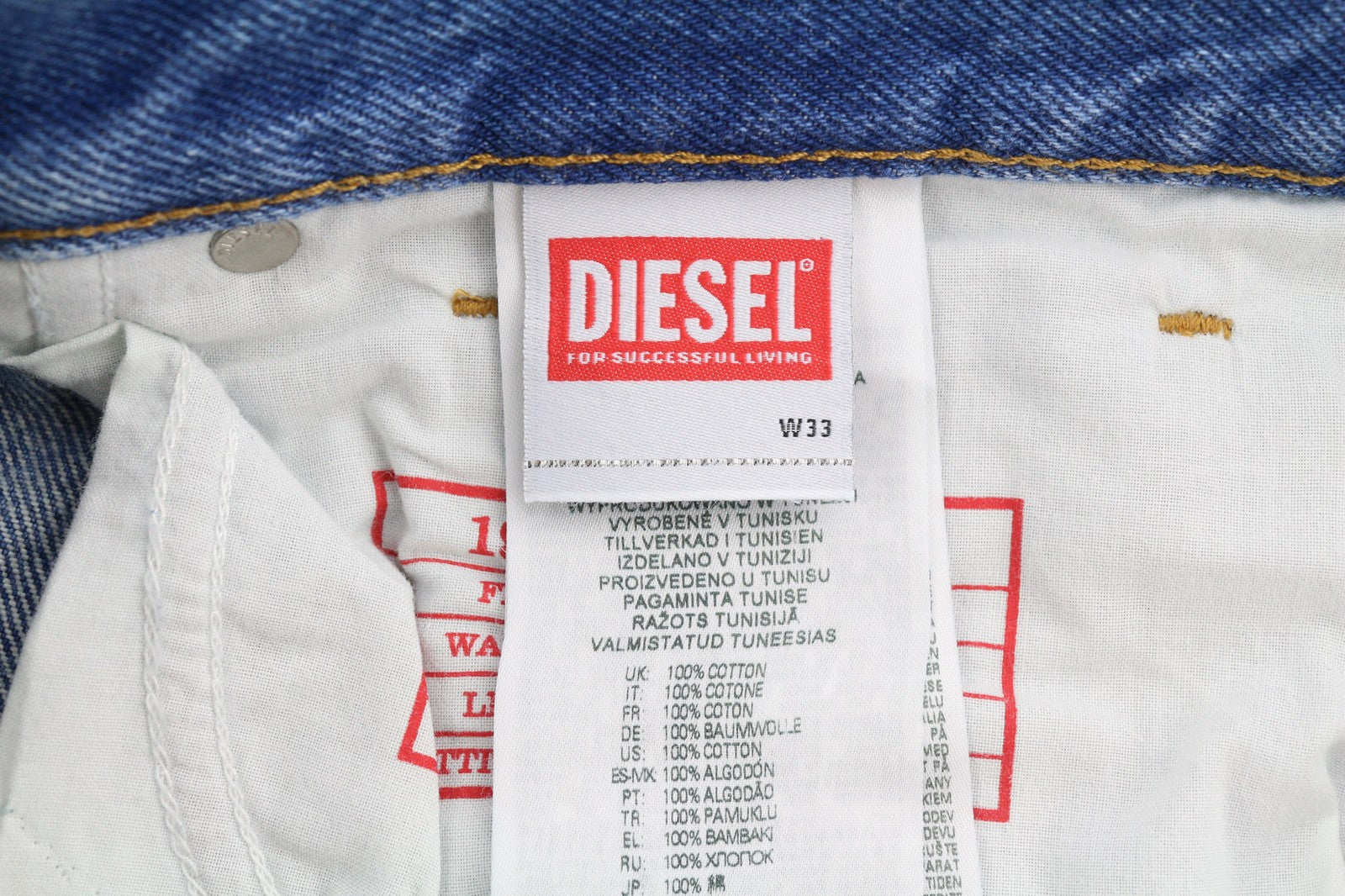 DIESEL 1995 007F5 Mens Jeans W33/L30 Slim  Mid Waist Straight Leg RRP€250