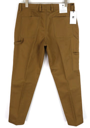 PT TORINO The Worker Men Trousers W34 Brown Button Fly Tapered Fit Chino Pockets