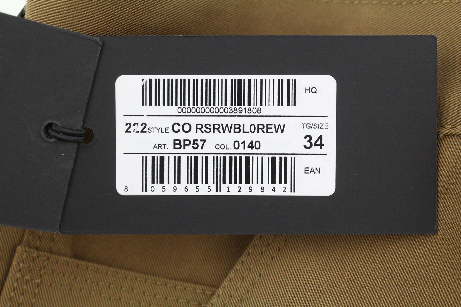 PT TORINO The Worker Men Trousers W34 Brown Button Fly Tapered Fit Chino Pockets