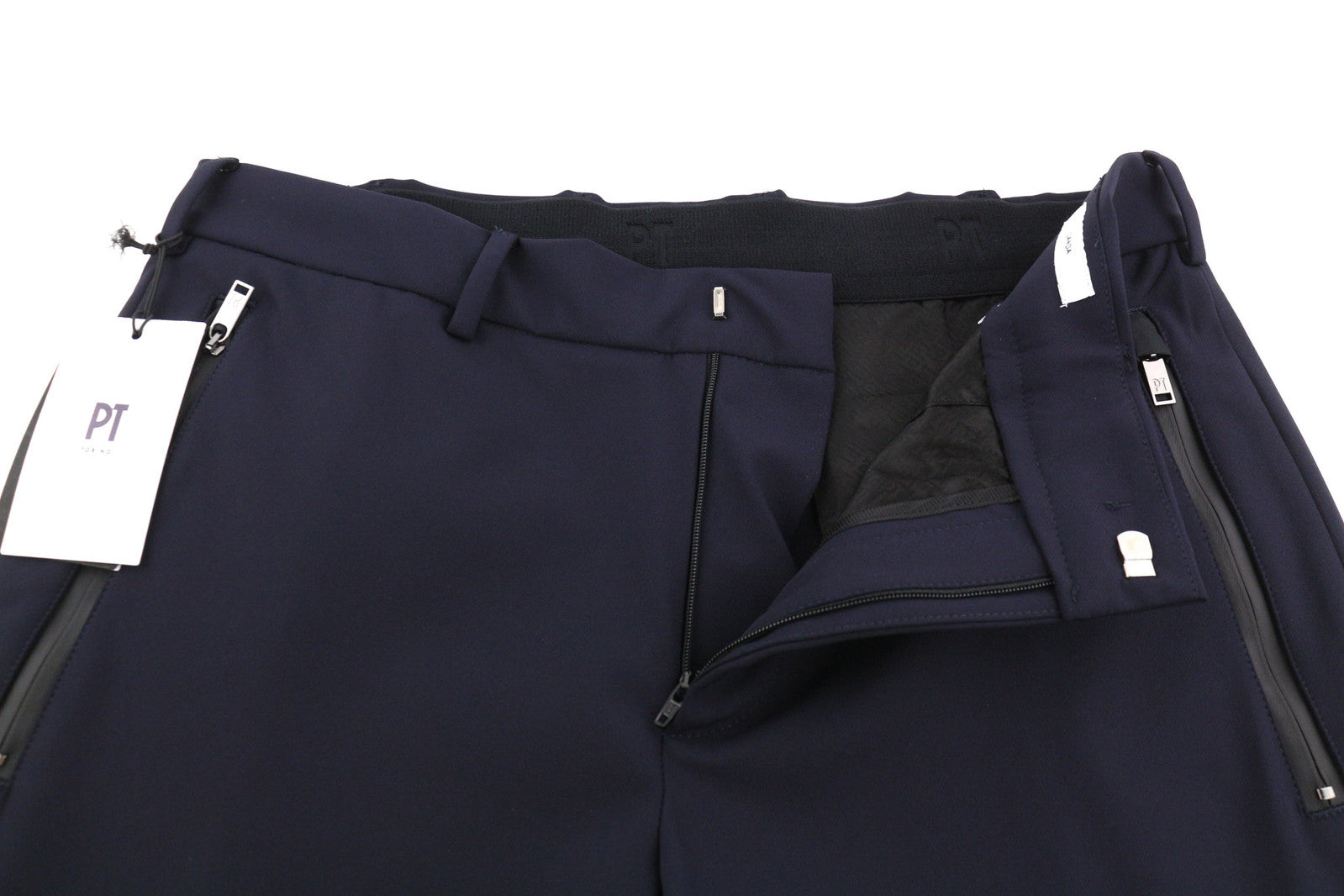 PT TORINO Lamda Men Trousers 50 W31 Slim Zipper Pockets Polyamide Blend Casual