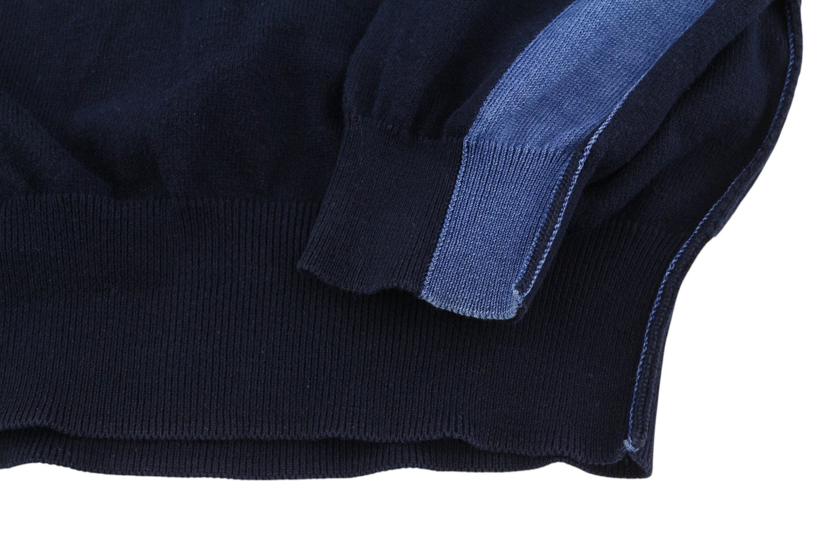 ARMANI JEANS Men Jumper ~S Dark Blue Pullover V-Neck Knitted Slim Fit Logos