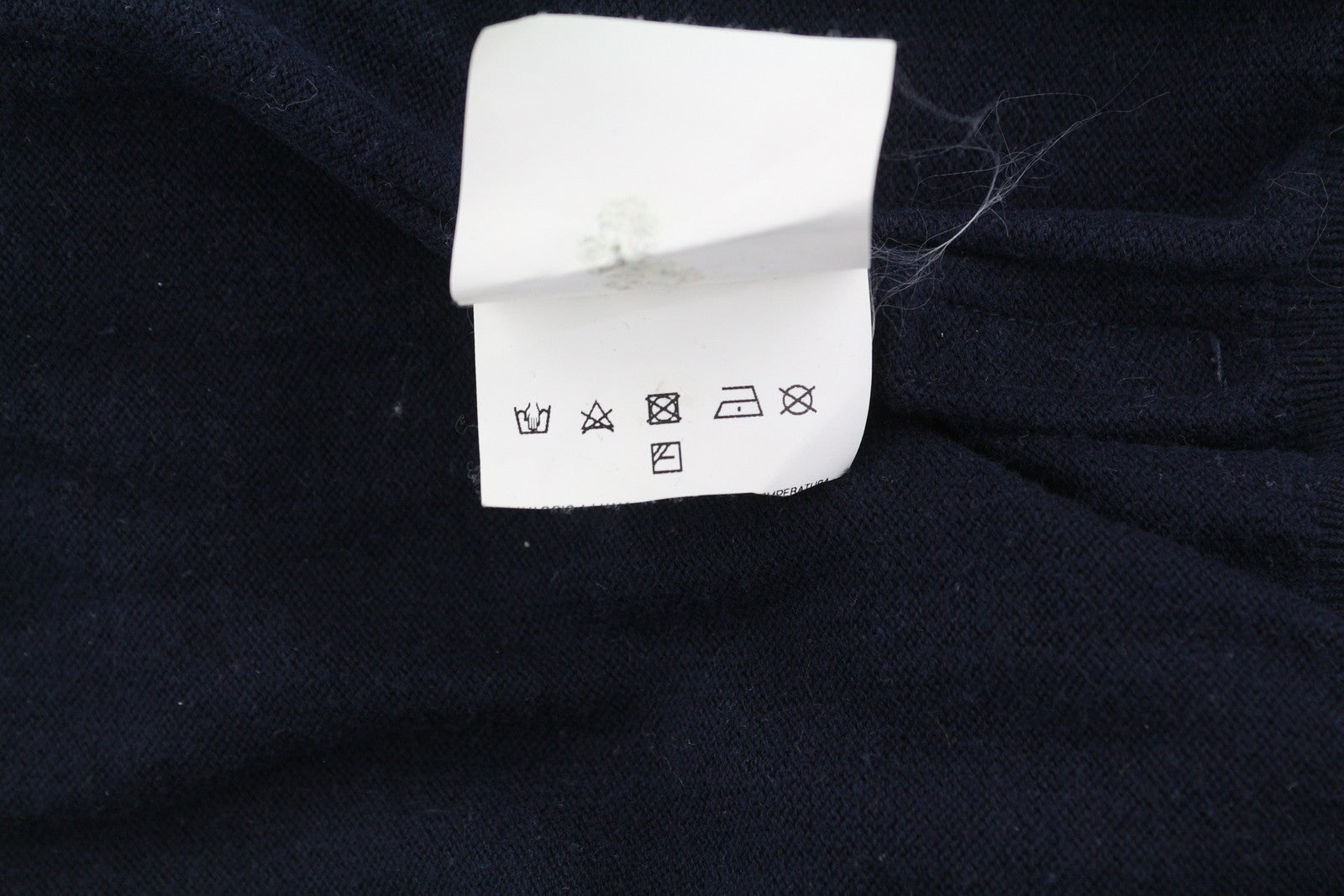 ARMANI JEANS Men Jumper ~S Dark Blue Pullover V-Neck Knitted Slim Fit Logos