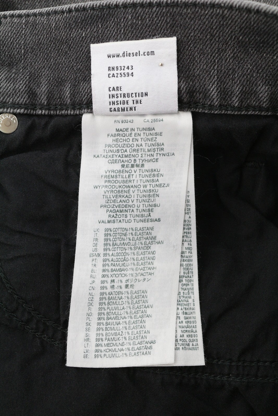 DIESEL 2020 D-Viker 09D49 Men Jeans W34/L30 Regular Straight Leg Mid Waist