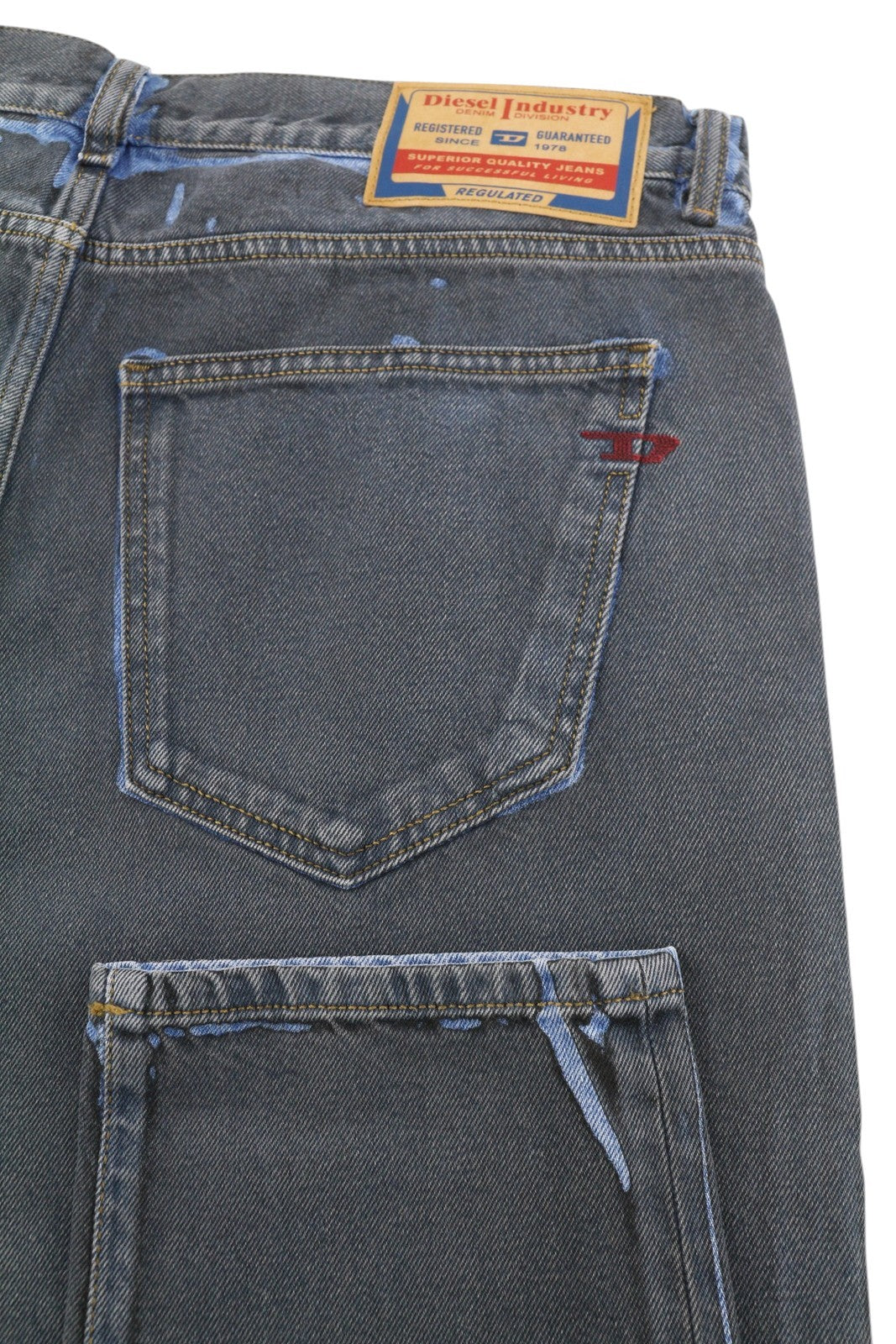 DIESEL 2019 D-Strukt-S3 09I47 Men Jeans W34 Dark Denim Slim Mid Waist RRP€350