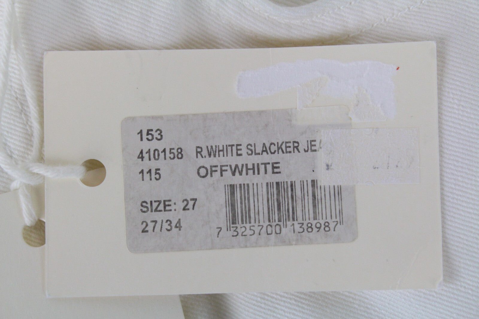 GANT Slacker Womens Off-White Jeans W27/L34 Distressed Denim Pure Cotton Pants