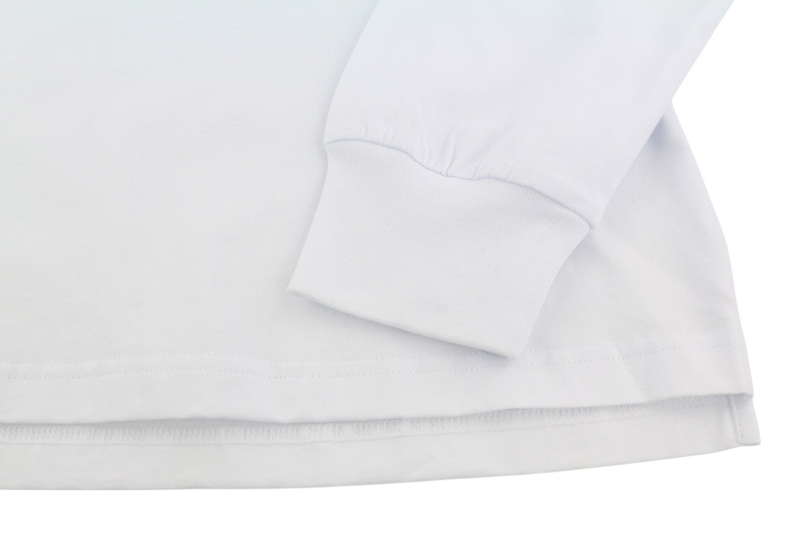 DIESEL T-Just-LS-Slits-B53 Men T-Shirt L White Long Sleeve Crew Neck Cotton