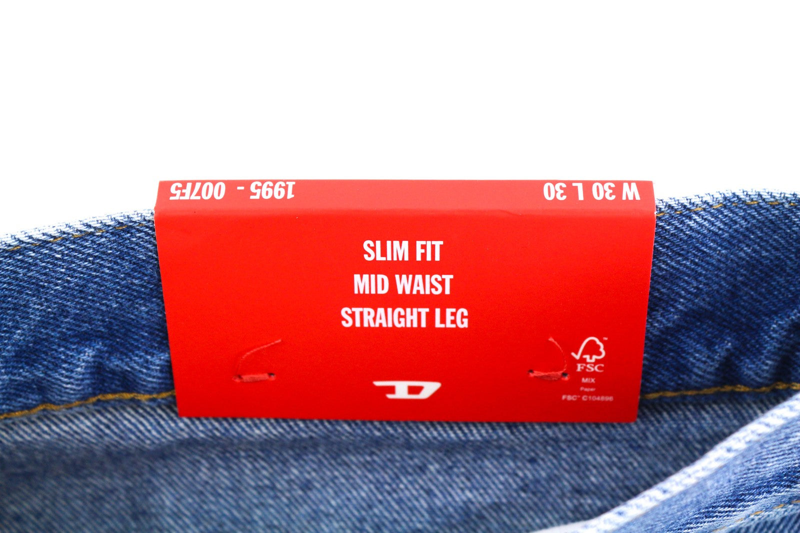 DIESEL 1995 007F5 Mens Jeans W30 Slim  Mid Waist Straight RRP€250 Blue