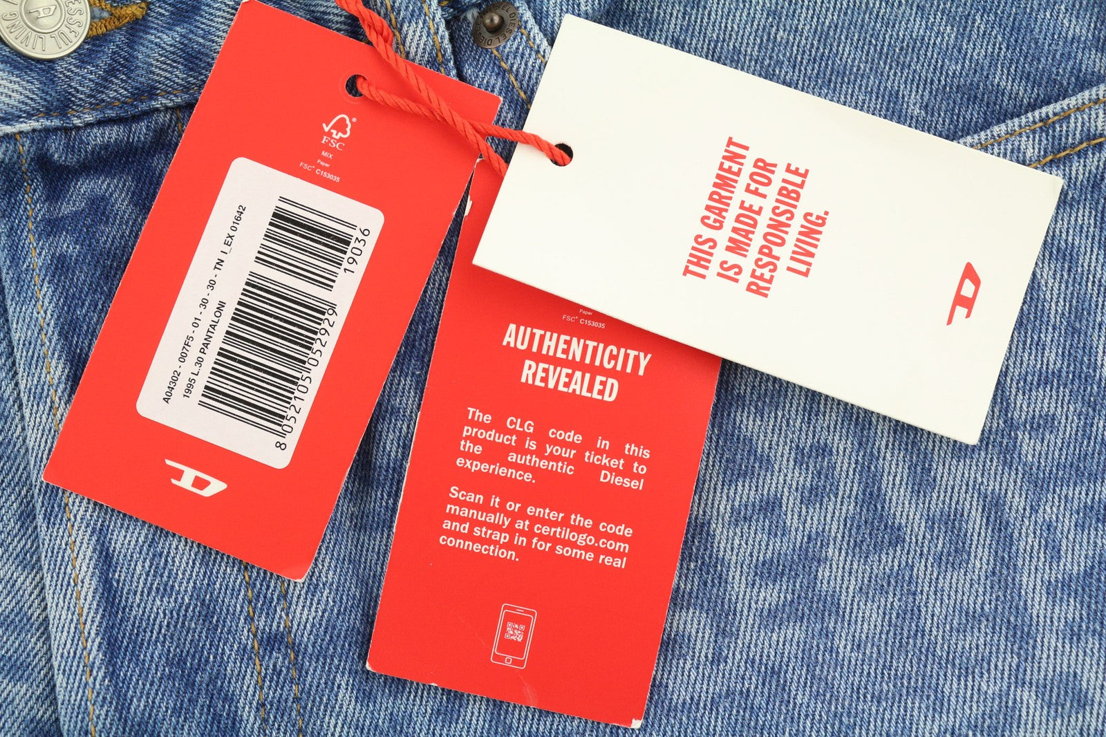 DIESEL 1995 007F5 Mens Jeans W30 Slim  Mid Waist Straight RRP€250 Blue