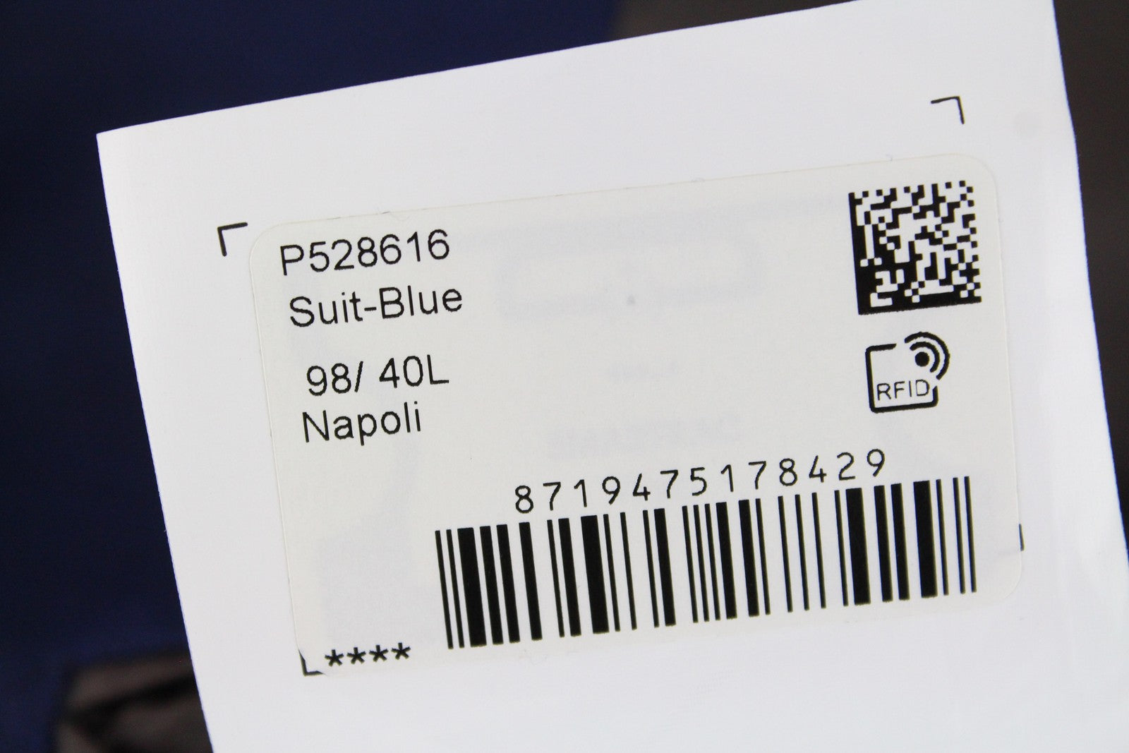 SUITSUPPLY Napoli Men's Blazer UK40L Single-Breasted Blue Pure Wool Formal