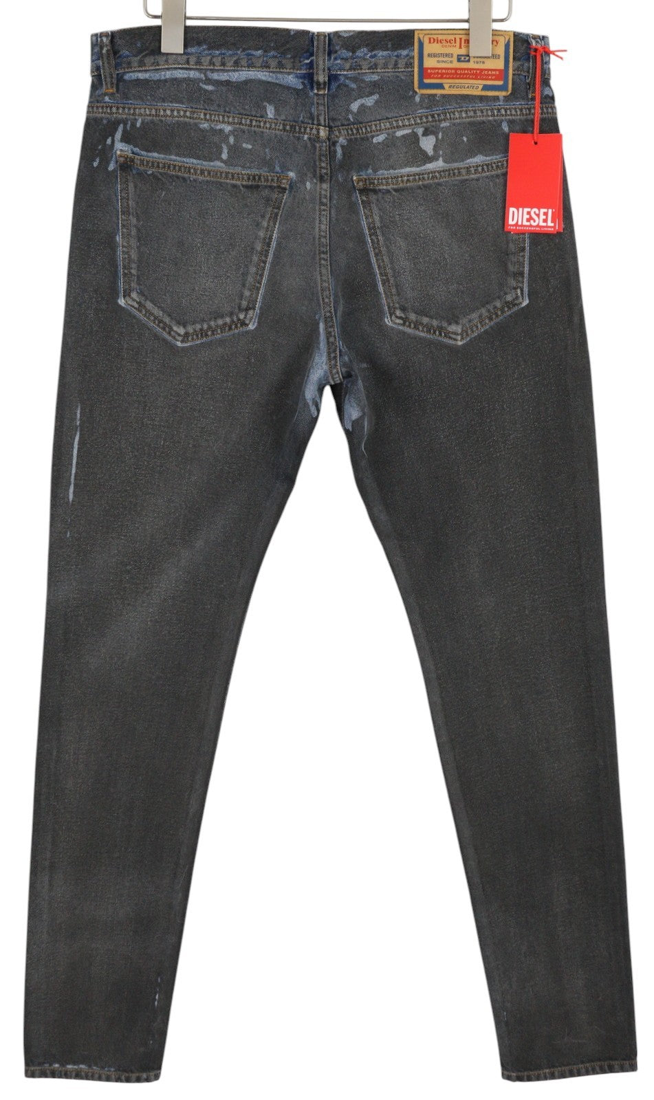 DIESEL 2019 D-Strukt-S3 09I47 Men Jeans W32 Dark Denim Slim  Mid Waist RRP€350