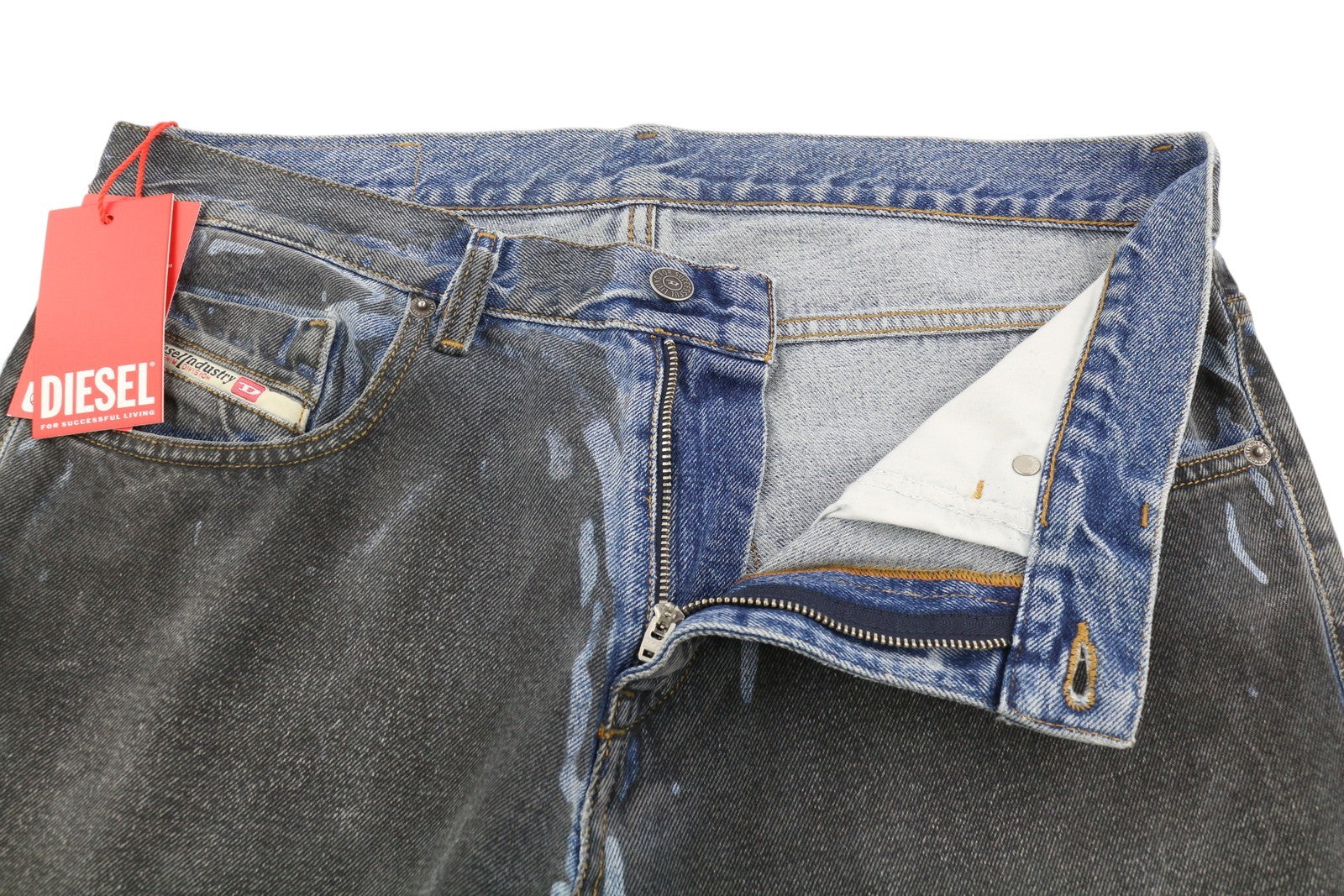 DIESEL 2019 D-Strukt-S3 09I47 Men Jeans W32 Dark Denim Slim  Mid Waist RRP€350