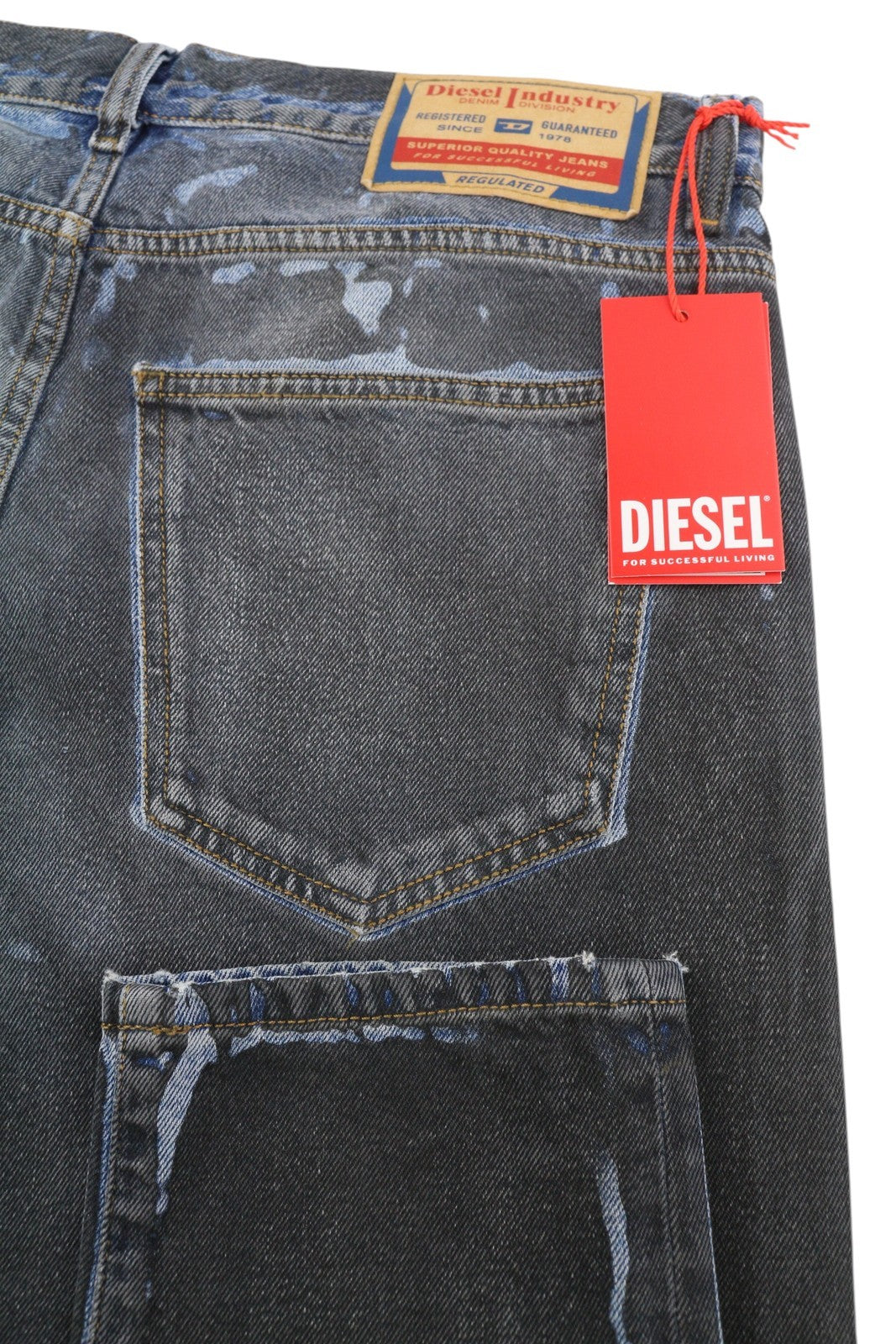 DIESEL 2019 D-Strukt-S3 09I47 Men Jeans W32 Dark Denim Slim  Mid Waist RRP€350