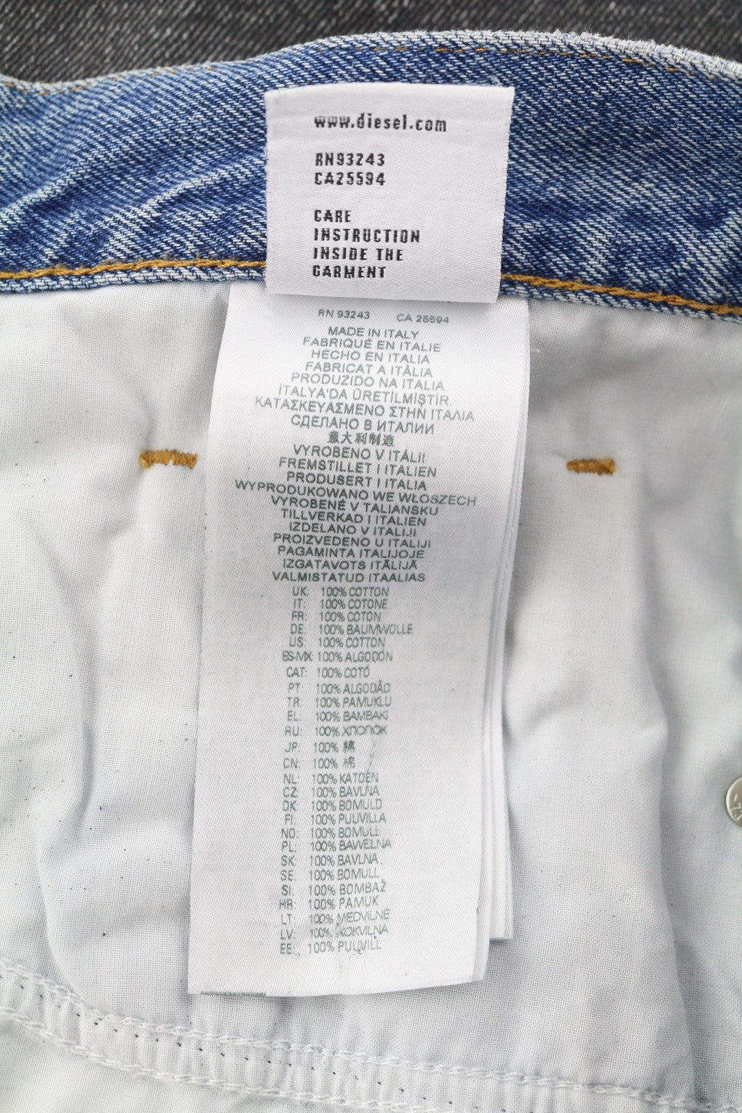 DIESEL 2019 D-Strukt-S3 09I47 Men Jeans W32 Dark Denim Slim  Mid Waist RRP€350