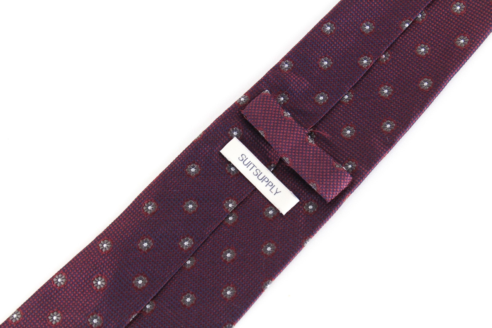 SUITSUPPLY Men's Tie 148 x 8 cm Purple Patterned Silk Pointed-End Classic
