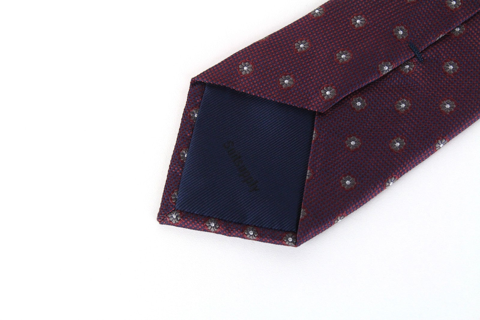 SUITSUPPLY Men's Tie 148 x 8 cm Purple Patterned Silk Pointed-End Classic
