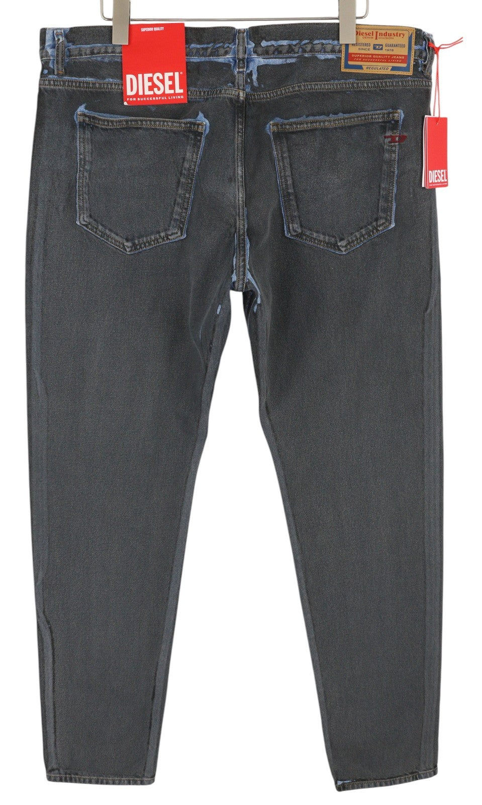 DIESEL 2019 D-Strukt-S3 09I47 Men Jeans W40 Dark Denim Slim Mid Waist RRP€350