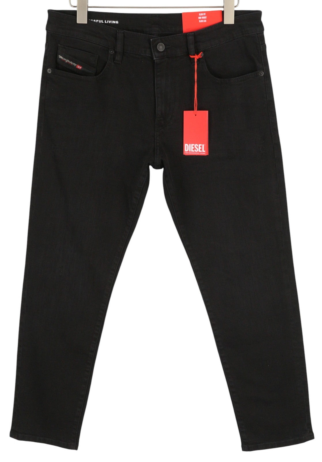 DIESEL 2019 D-Strukt 0TFAS Mens Jeans W34/L30 Stretchy Slim  Mid Waist Black