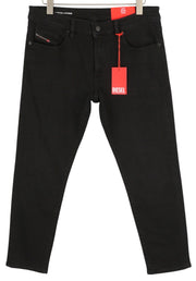 DIESEL 2019 D-Strukt 0TFAS Mens Jeans W34/L30 Stretchy Slim  Mid Waist Black