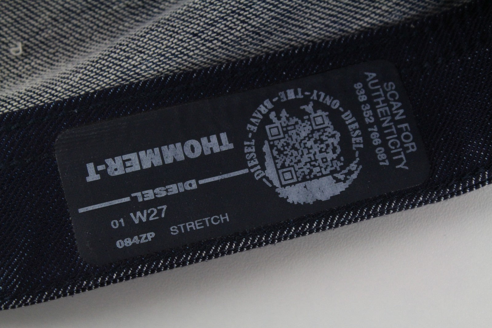 DIESEL Thommer-T 084ZP Men's Jeans W27 Sweat Jogg Slim Blue Stretch Washed