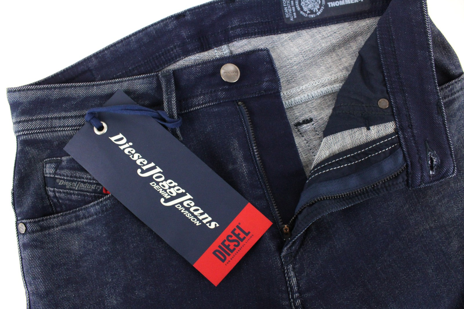 DIESEL Thommer-T 084ZP Men's Jeans W27 Sweat Jogg Slim Blue Stretch Washed