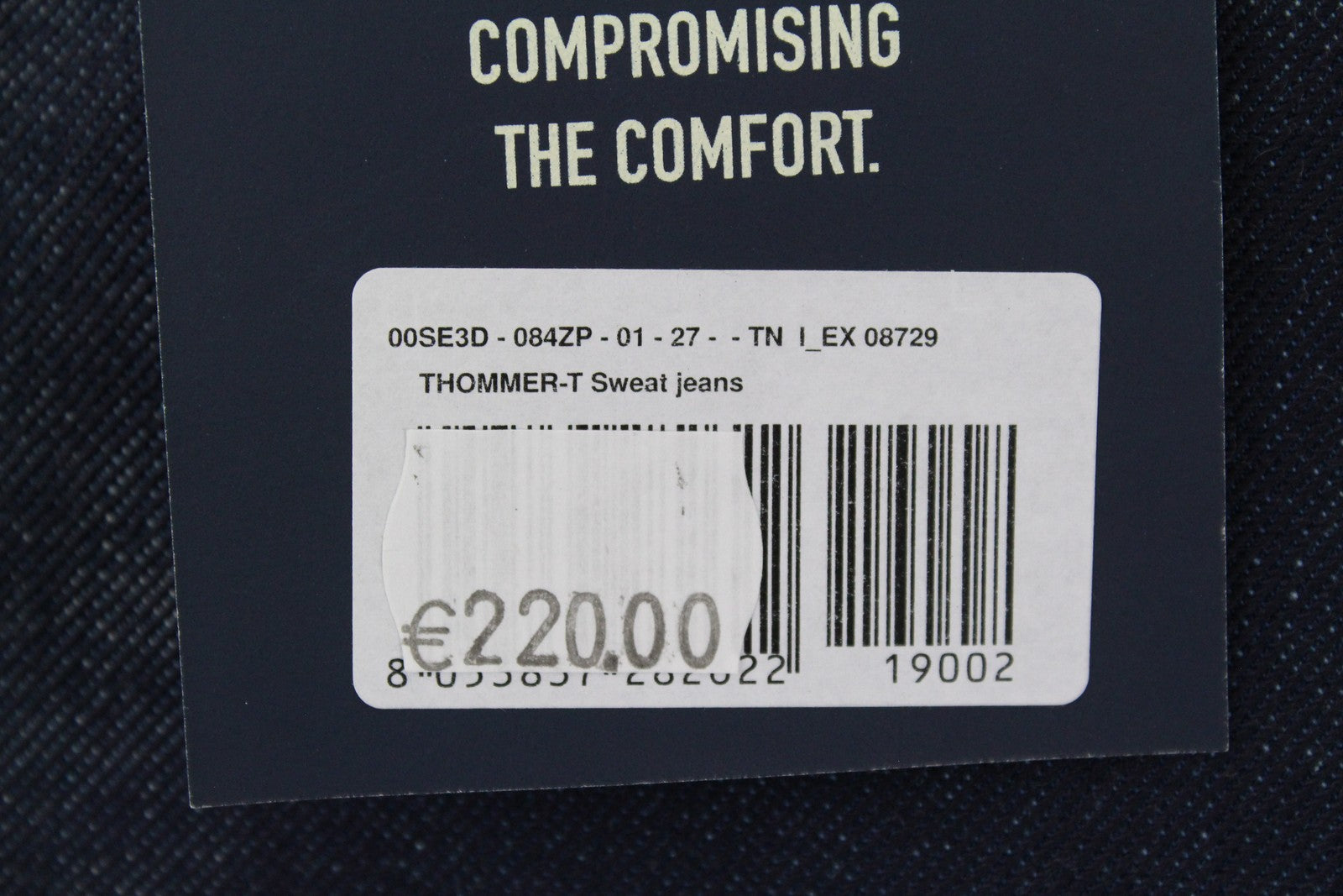 DIESEL Thommer-T 084ZP Men's Jeans W27 Sweat Jogg Slim Blue Stretch Washed