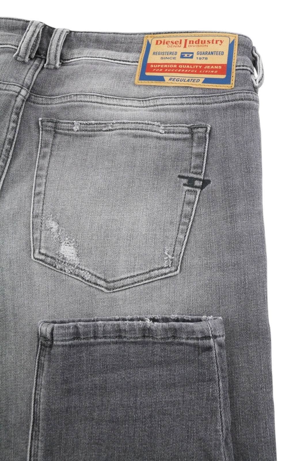 DIESEL 1979 Sleenker 09H70 Men Jeans W36/L32 Low Waist Skinny Grey RRP€250