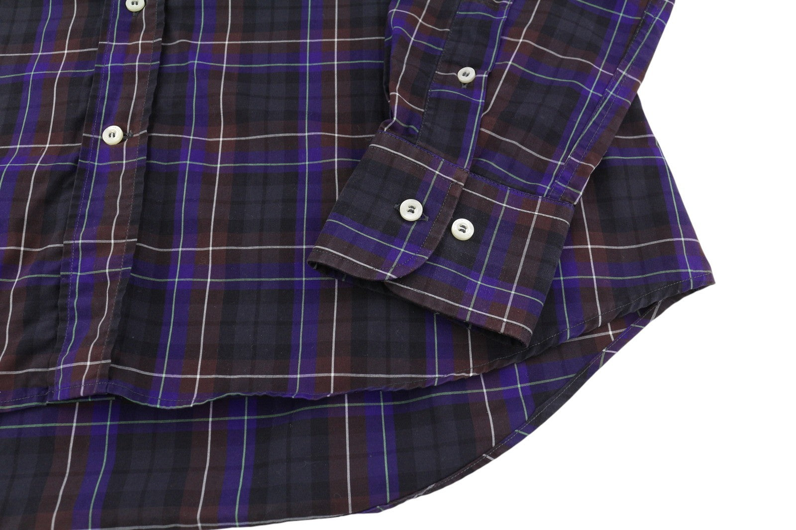 ETRO Men Formal Shirt 40 Button Up Spread Neck Plaid Pattern Colourful Logo