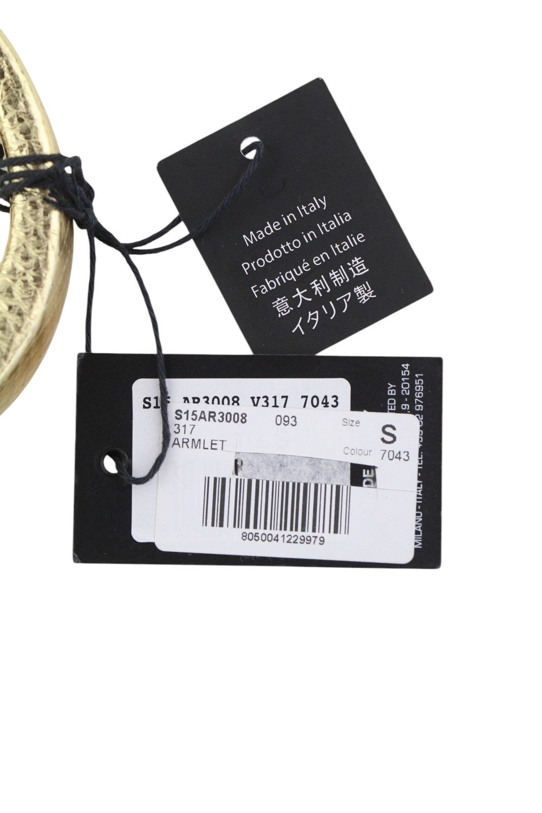 DSQUARED2 Ayers Oro Womens Bracelet S Shiny Gold Tone  Armlet  Casual