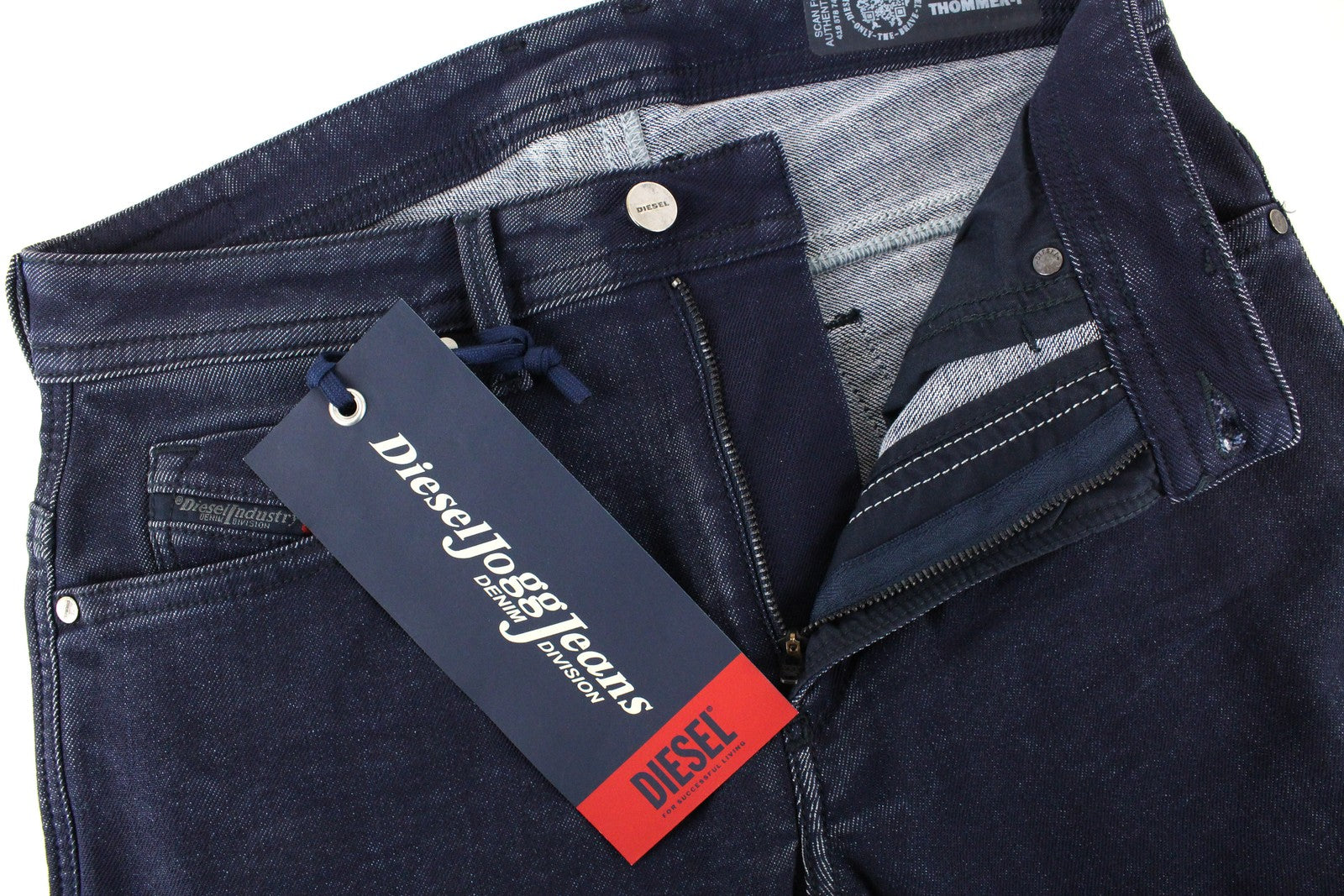 DIESEL Thommer-T 084ZP Men's Jeans W29 Sweat Jogg Blue Slim Stretch Washed