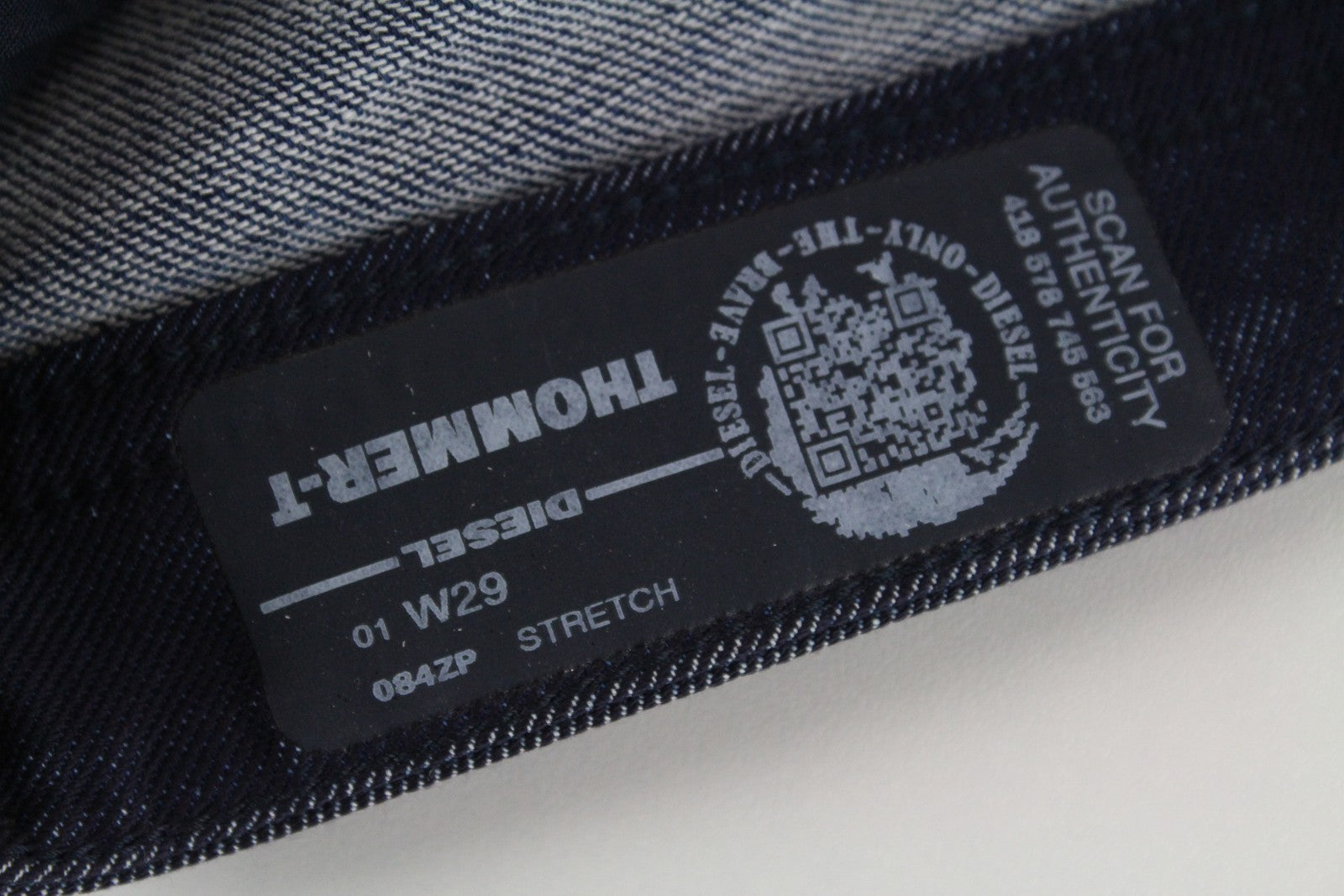 DIESEL Thommer-T 084ZP Men's Jeans W29 Sweat Jogg Blue Slim Stretch Washed