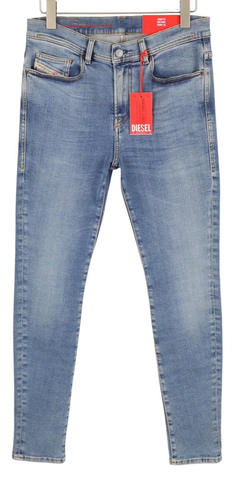 DIESEL 1983 D-AMNY 09C01 Mens Jeans W32/L32 High Waist Skinny Blue RRP195