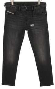 DIESEL Buster-X RB063 Men Jeans W33/L32 Washed Black Tapered Fit Button RRP€175