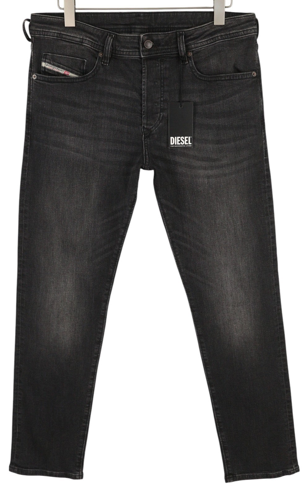 DIESEL Buster-X RB063 Men Jeans W33/L32 Washed Black Tapered Fit Button RRP€175