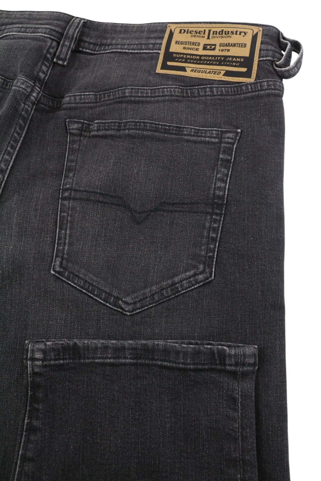 DIESEL Buster-X RB063 Men Jeans W33/L32 Washed Black Tapered Fit Button RRP€175