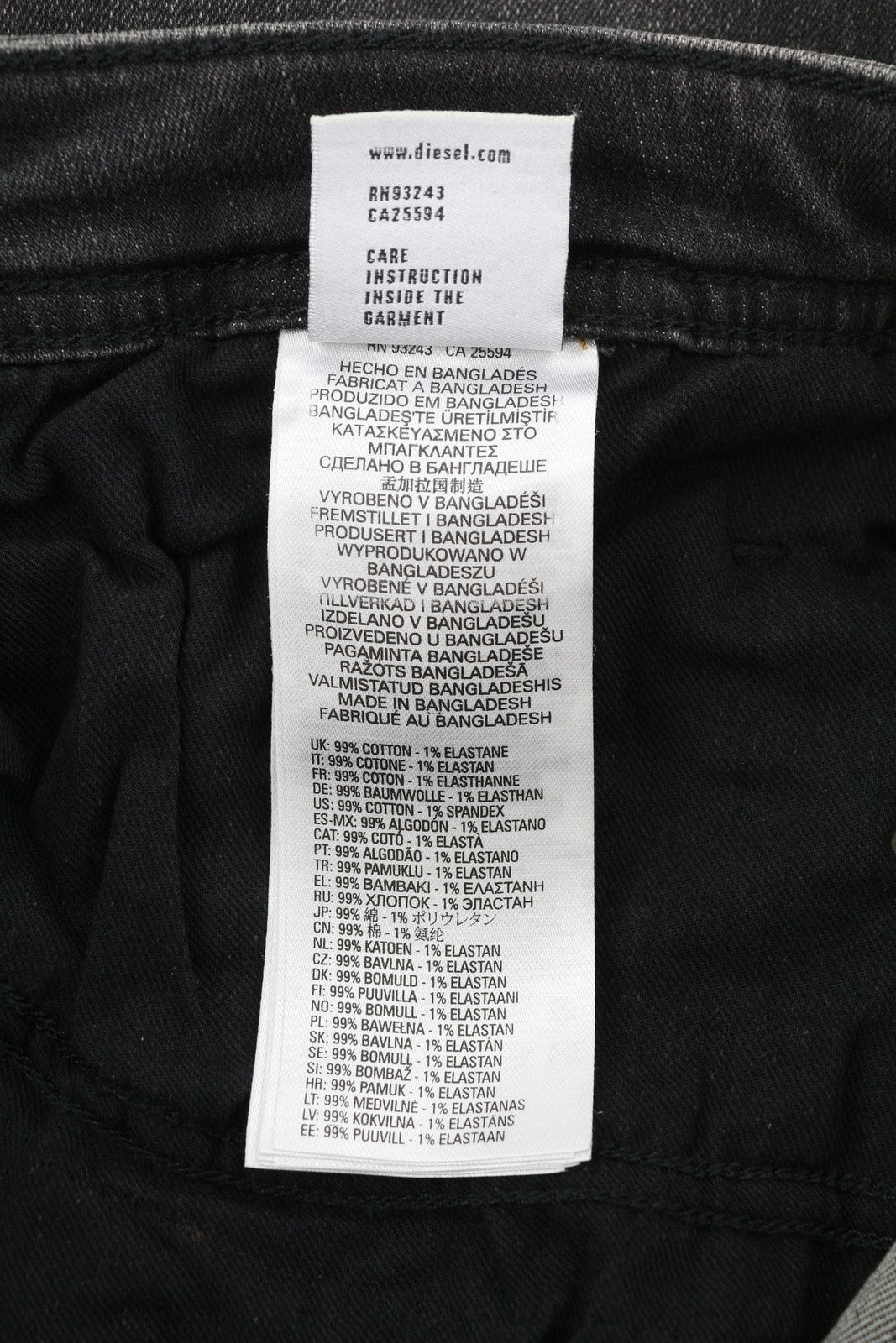 DIESEL Buster-X RB063 Men Jeans W33/L32 Washed Black Tapered Fit Button RRP€175