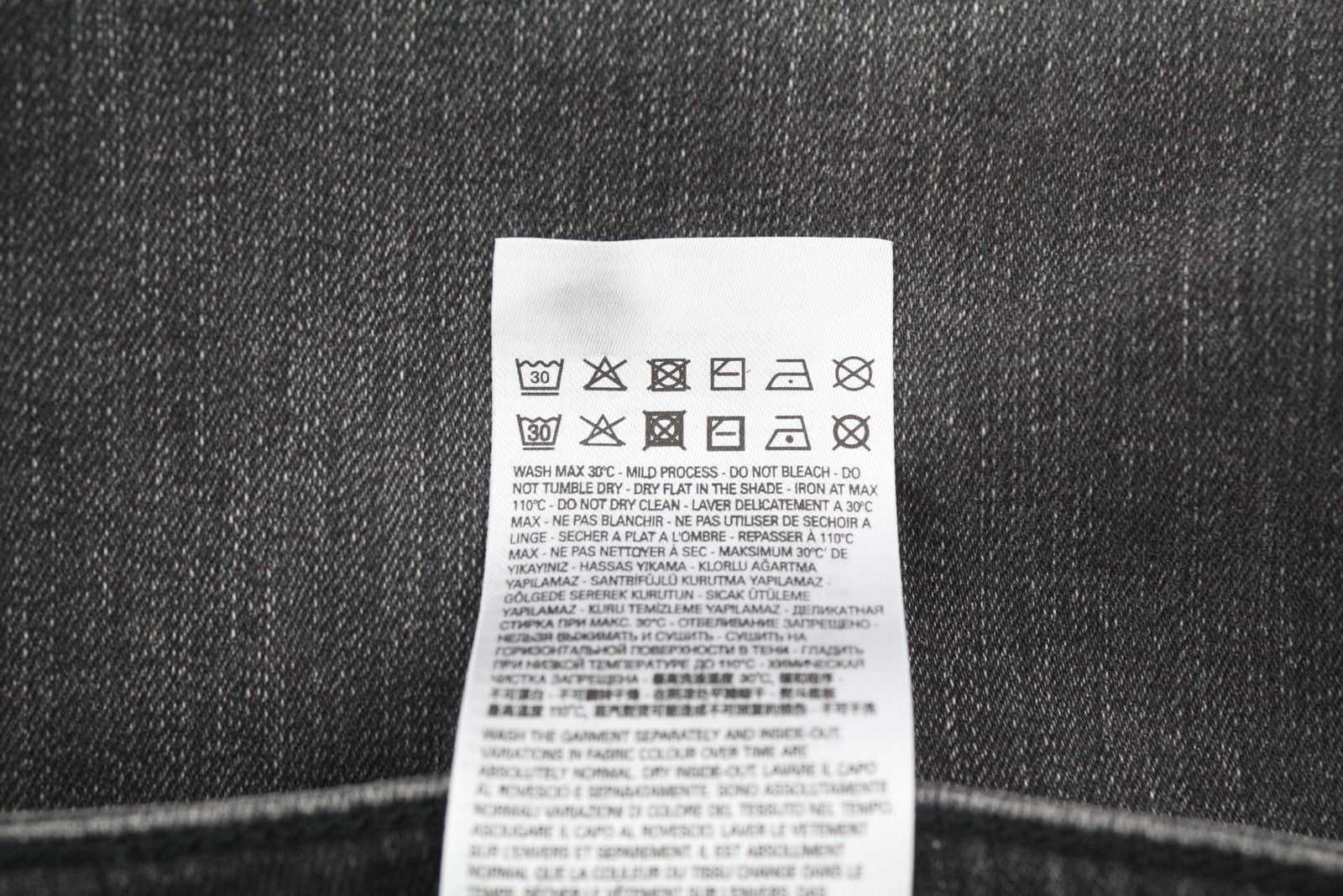 DIESEL Buster-X RB063 Men Jeans W33/L32 Washed Black Tapered Fit Button RRP€175