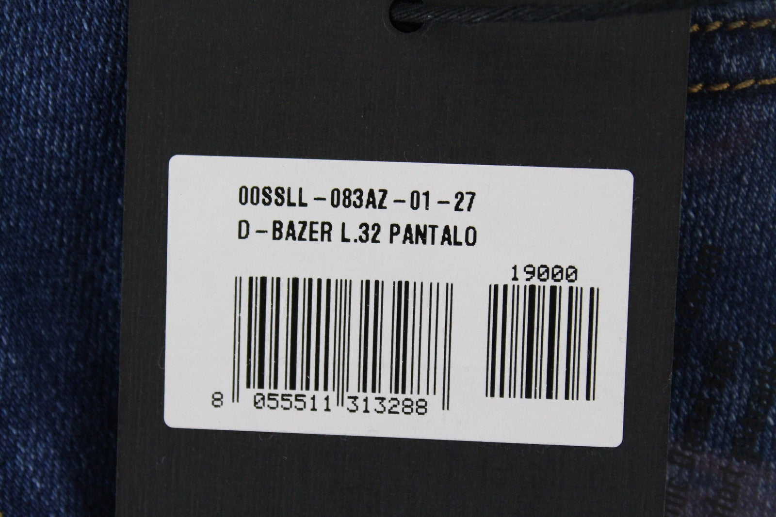 DIESEL D-Bazer 083AZ Men's Jeans W27/L32 Tapered Blue Cotton Stretch Washed