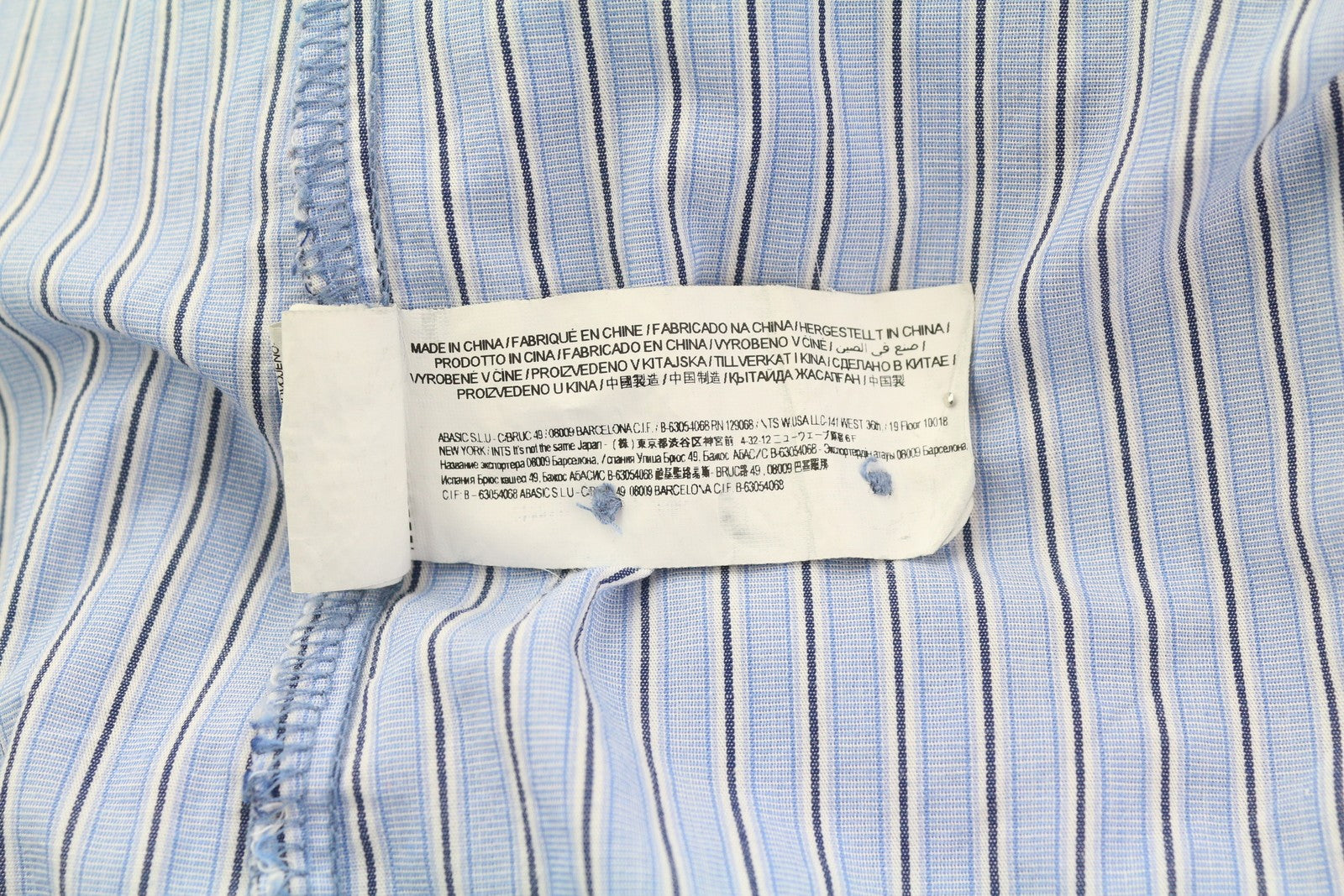 DESIGUAL Men Shirt L Casual Buttoned Spread Neck Patterned Blue Regular Fit