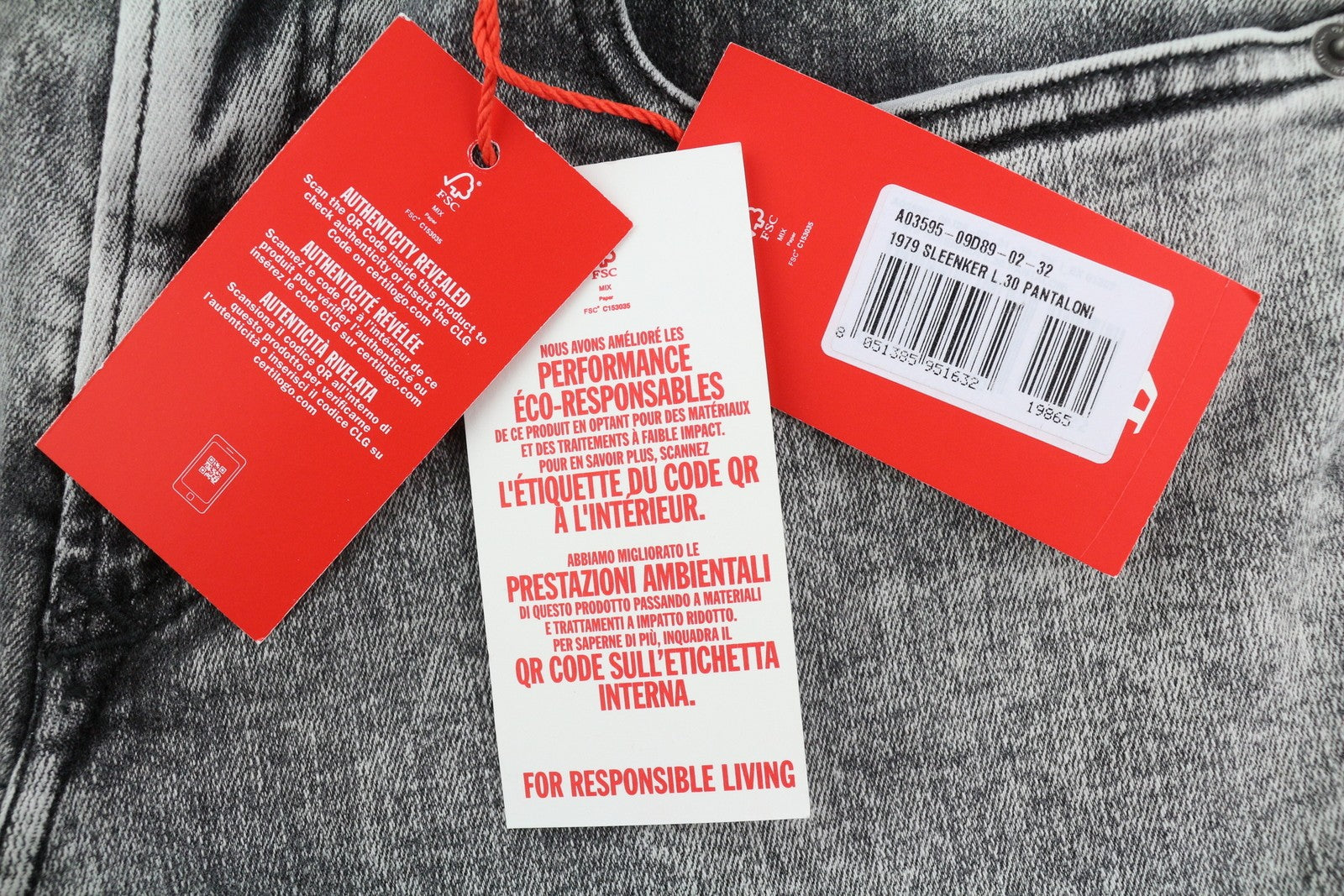 DIESEL 1979 Sleenker 09D89 Mens Jeans W32/L30 Stretchy Skinny Leg Grey RRP€195