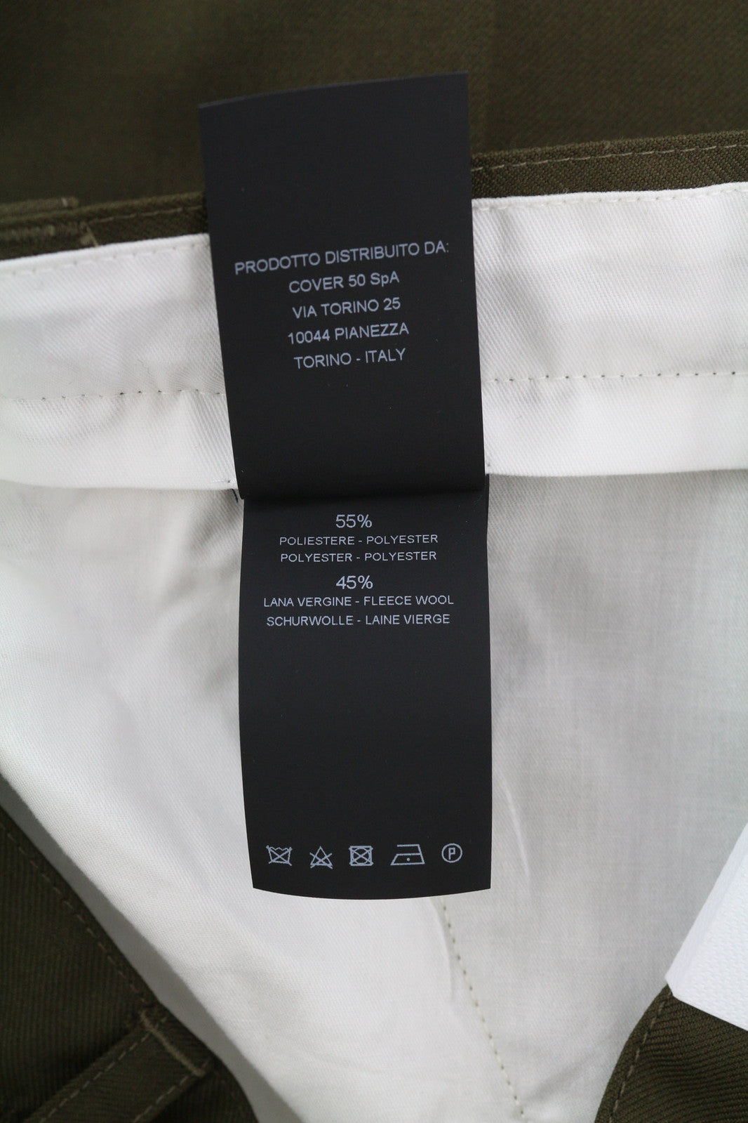 PT TORINO The Worker Men Trousers W30 Brown Fleece Wool Blend Tapered Buttoned