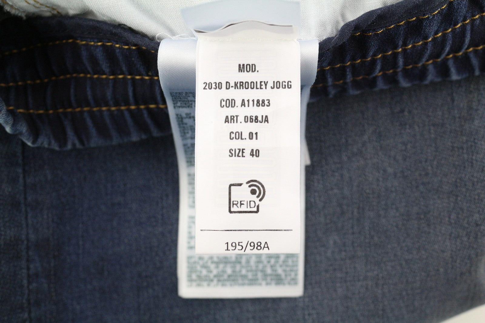 DIESEL 2030 D-Krooley Jogg 068JA Men Jeans W40 Drawstring Waist Blue RRP€325